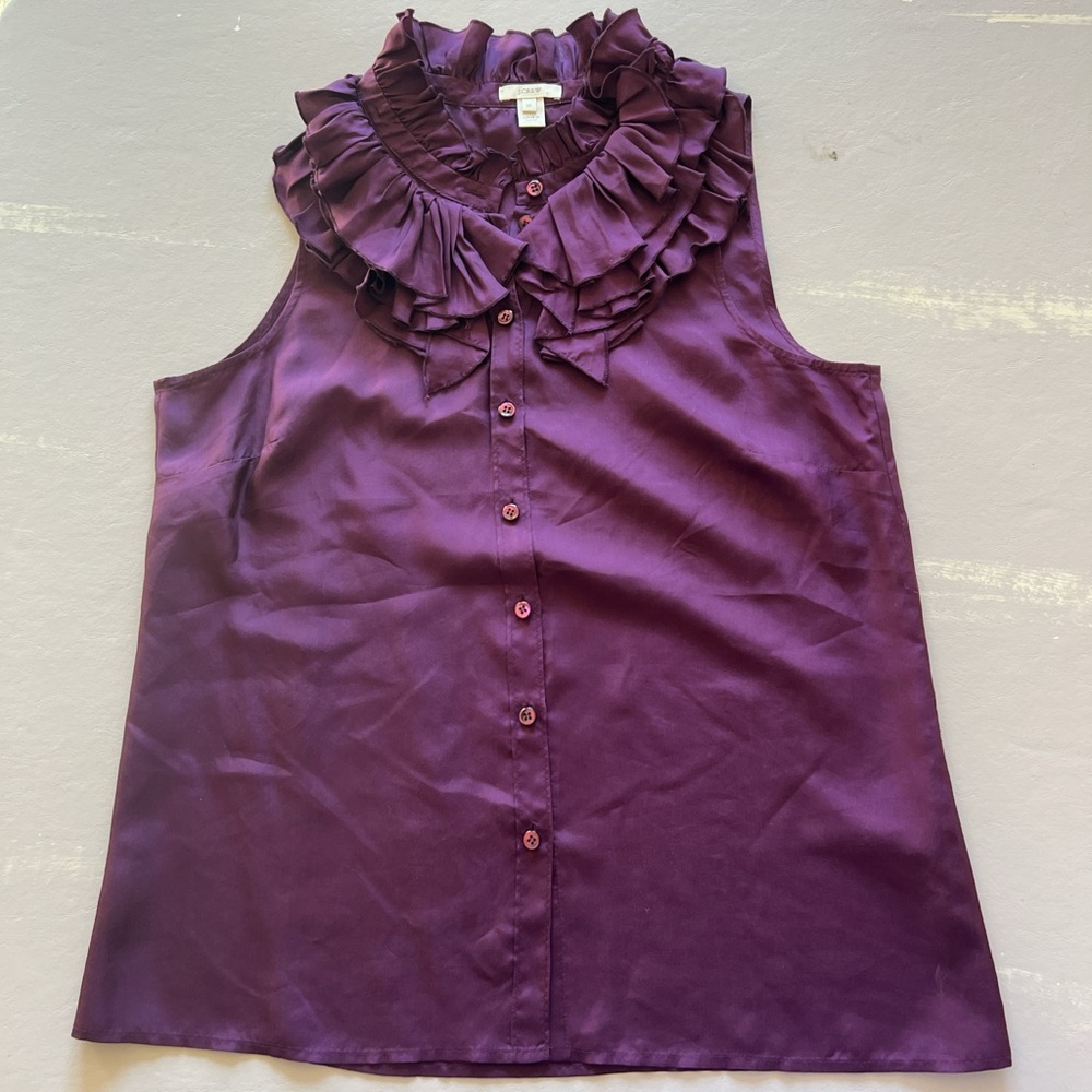 J Crew Silk Purple Blouse